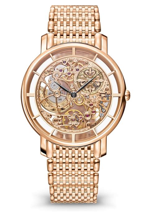 patek philippe rose gold skeleton